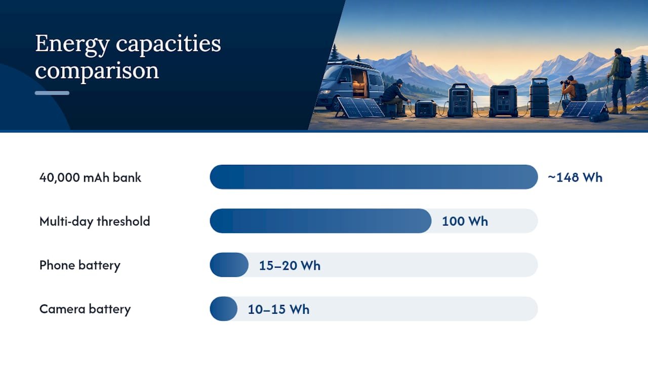Power bank specifications and outdoor use values