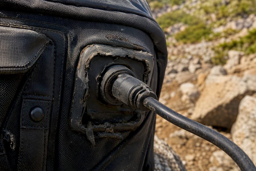 Worn sealing gasket and port on outdoor gear