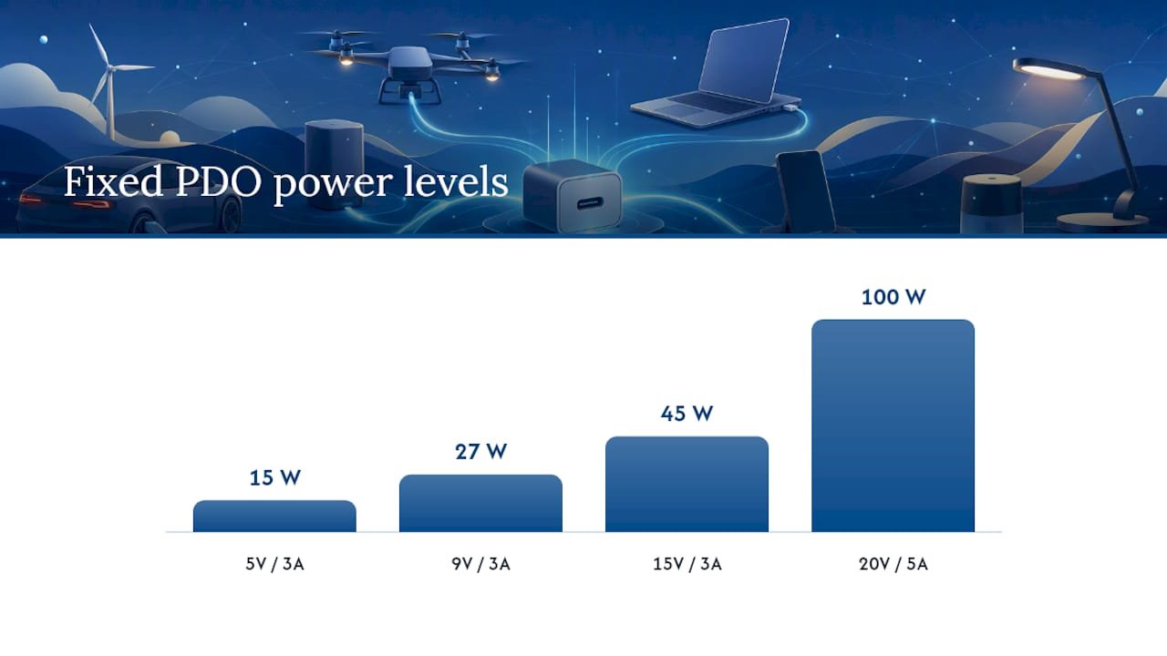Fixed PDO values compared with APDO voltage range
