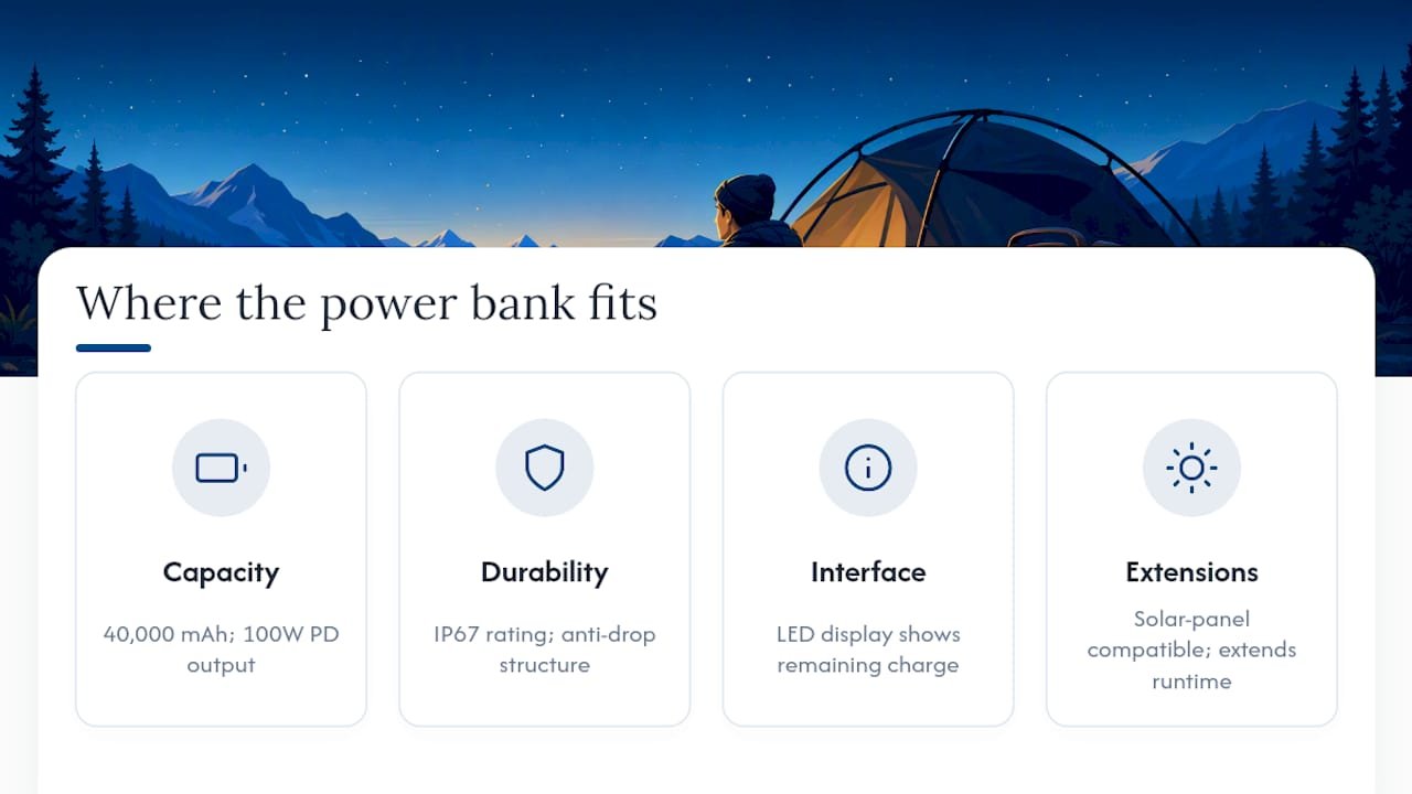 Where Ifory's Power Bank Fits Into This Routine — overview diagram
