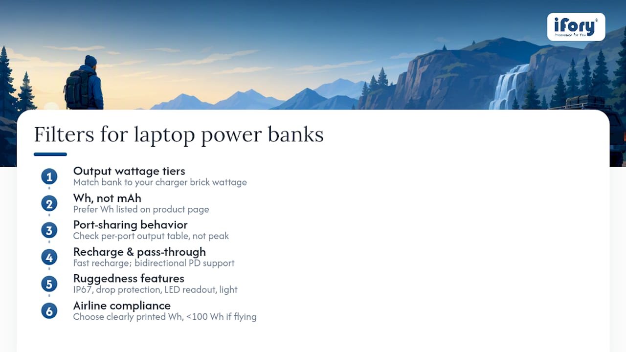 Six criteria for selecting rugged laptop power banks