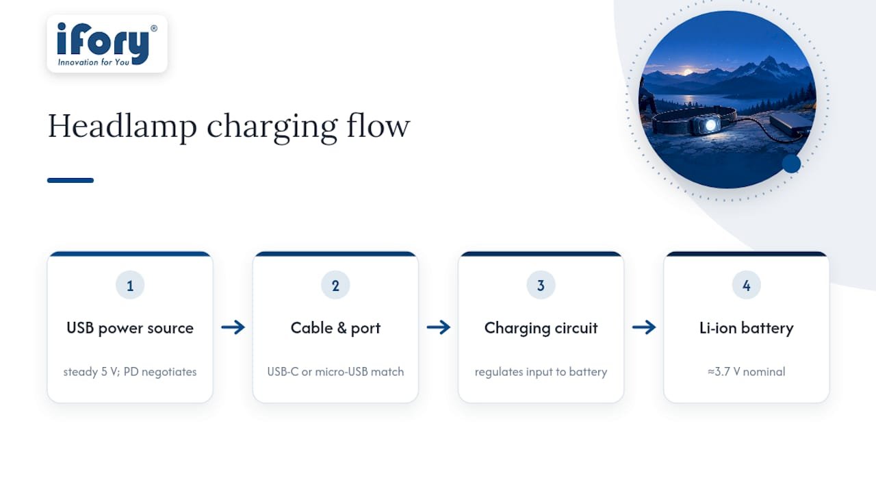 Headlamp charging voltage and protocol diagram
