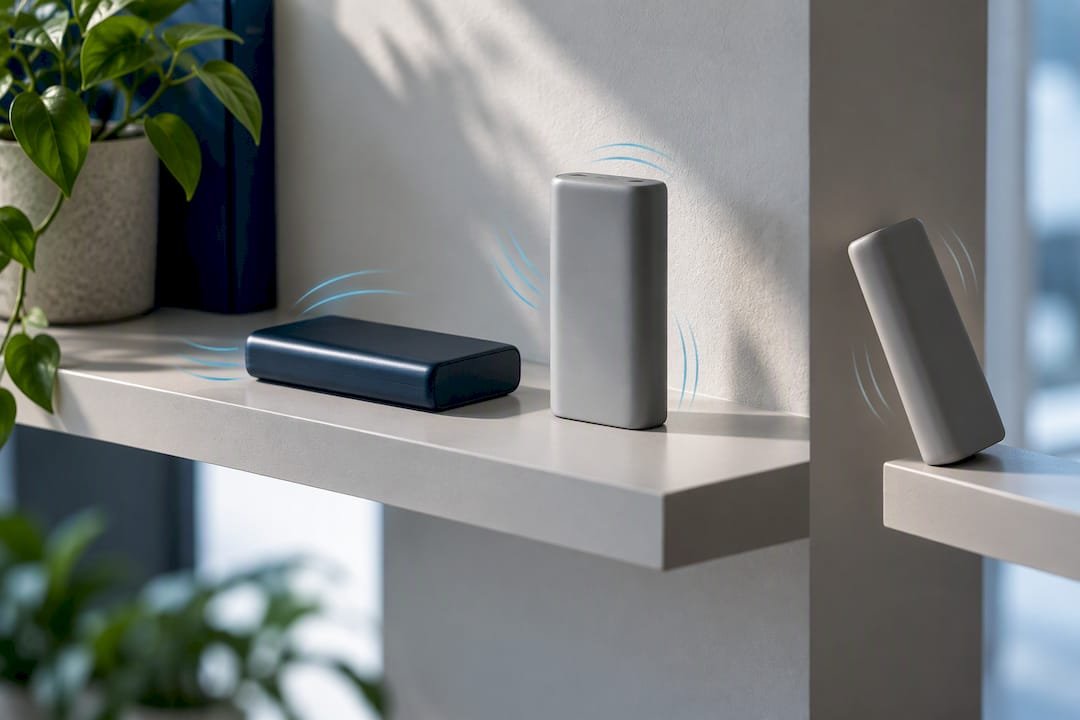 Stable power bank storage orientations illustrated