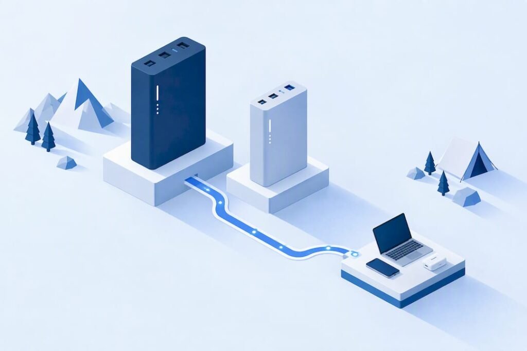 Geometric illustration of energy and power tradeoffs